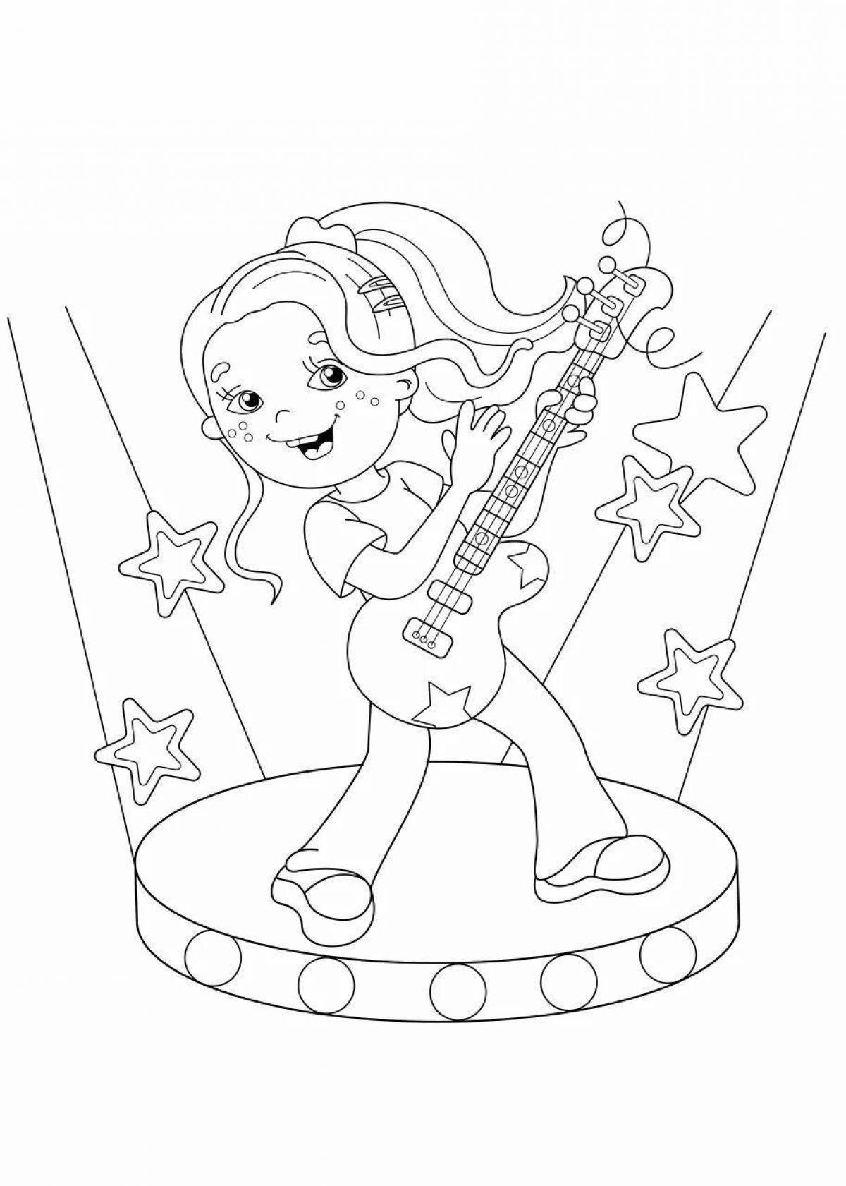 Photo Live singer coloring pages for kids