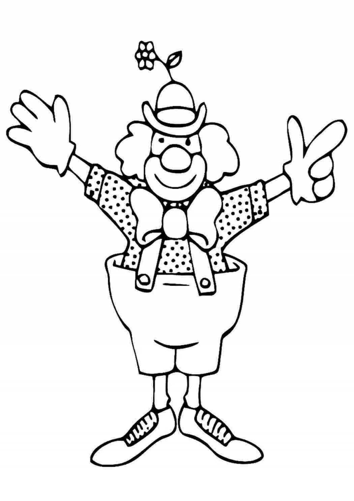 Holiday clown coloring book for kids