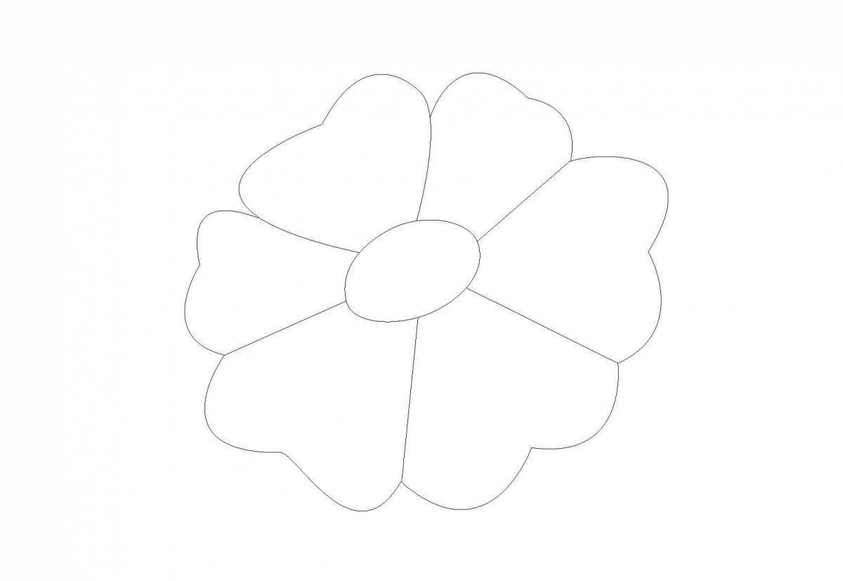 Fun coloring flower 7 petals