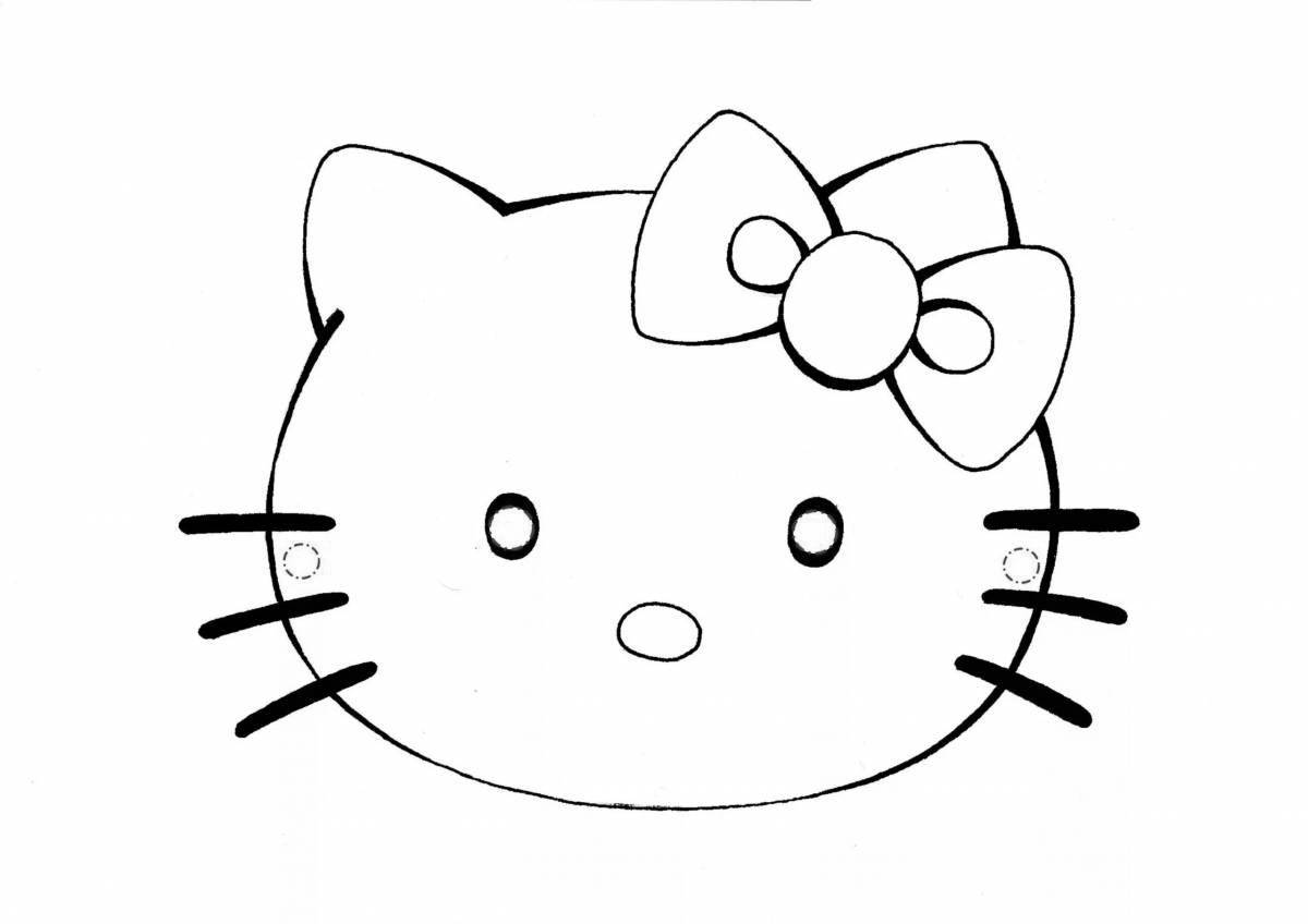Exquisite hello kitty muzzle coloring