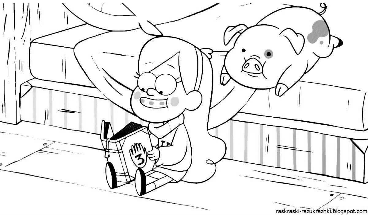 Mega gravity falls live coloring page