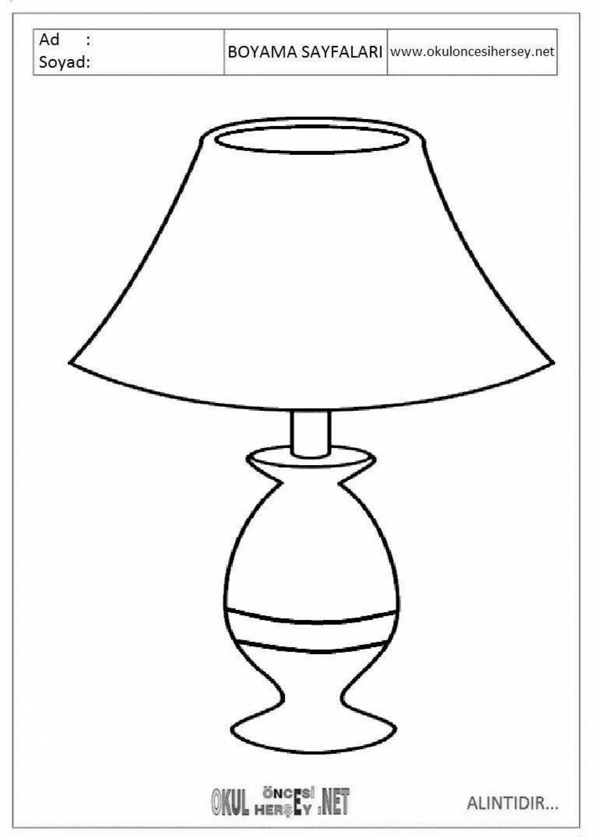Раскраска яркая напольная лампа для детей