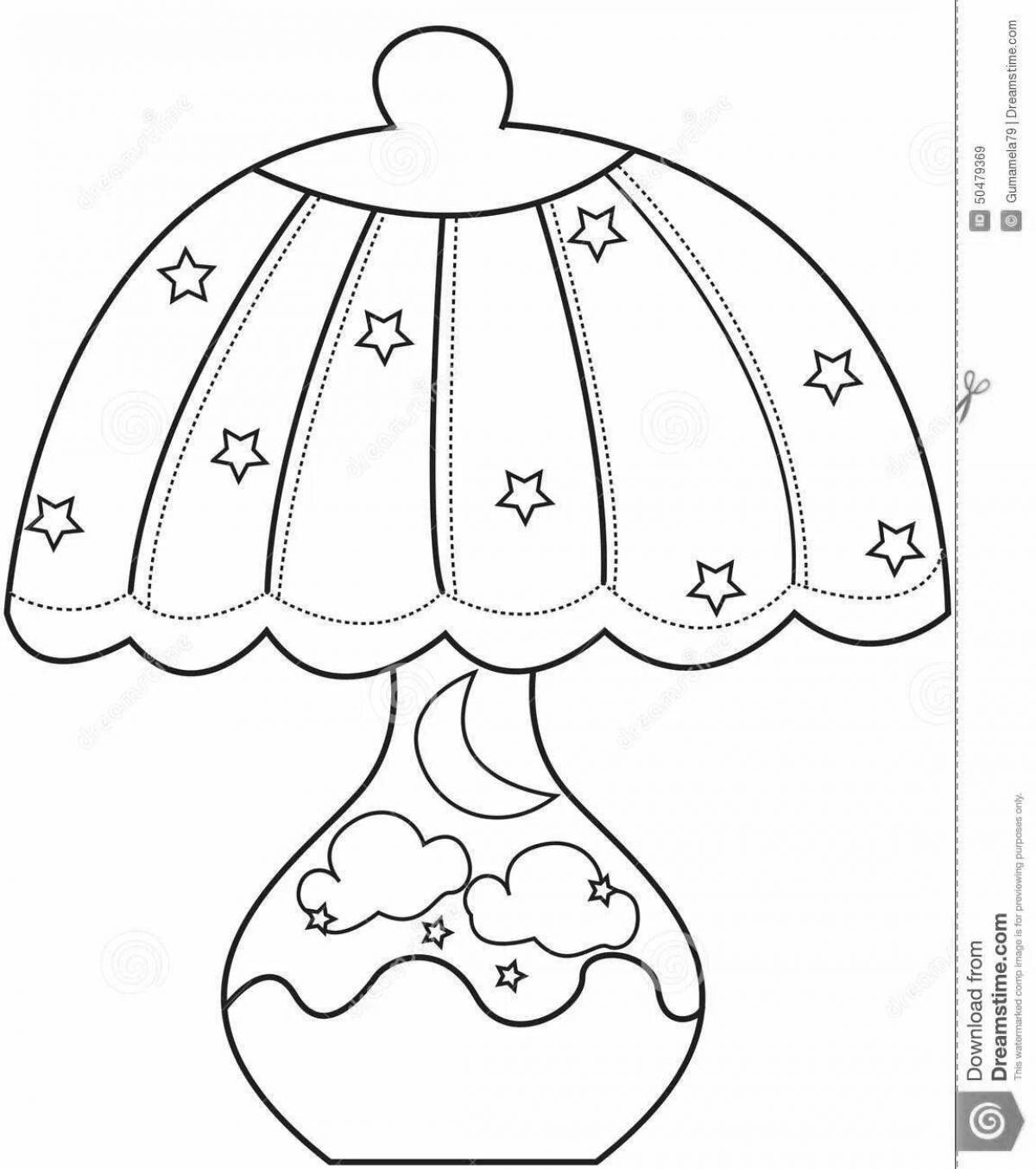 Brilliant floor lamp coloring for children