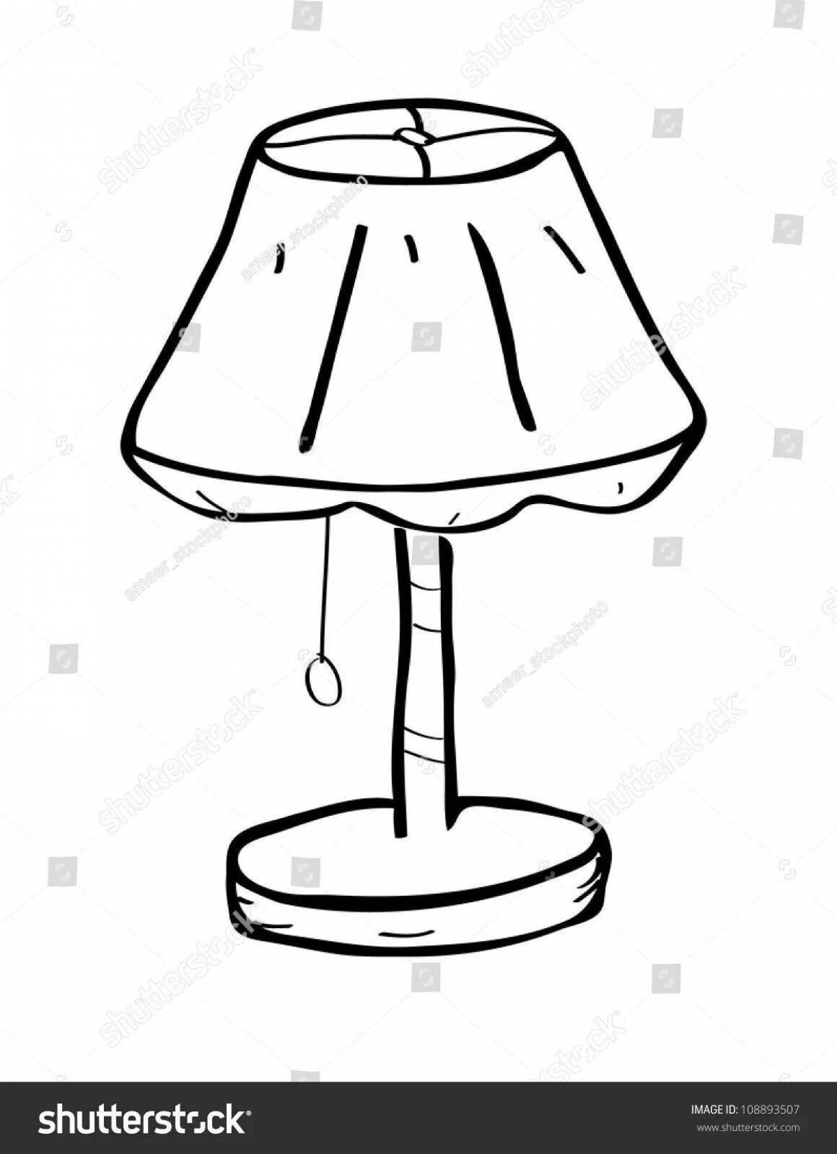 Dazzling floor lamp coloring book for kids