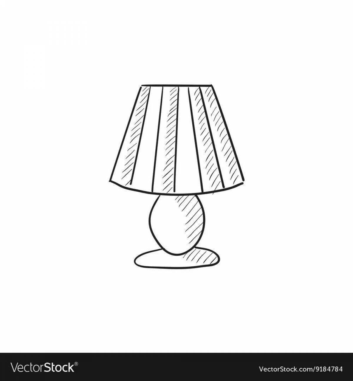 Great floor lamp coloring book for kids