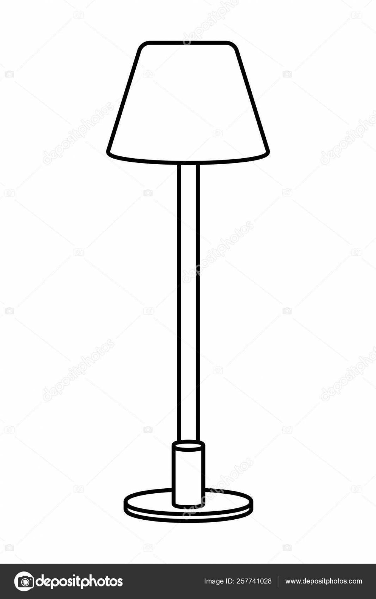 Coloring elegant floor lamp for children