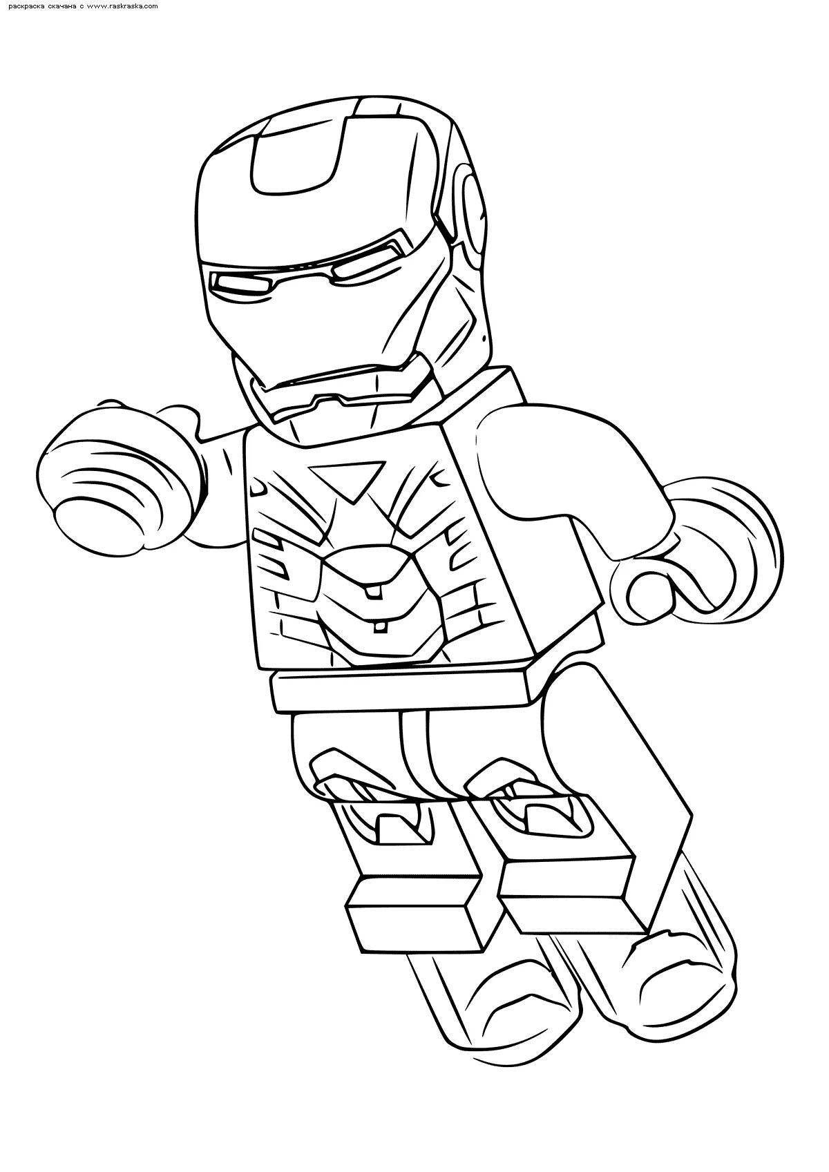 Powerful superheroes lego men