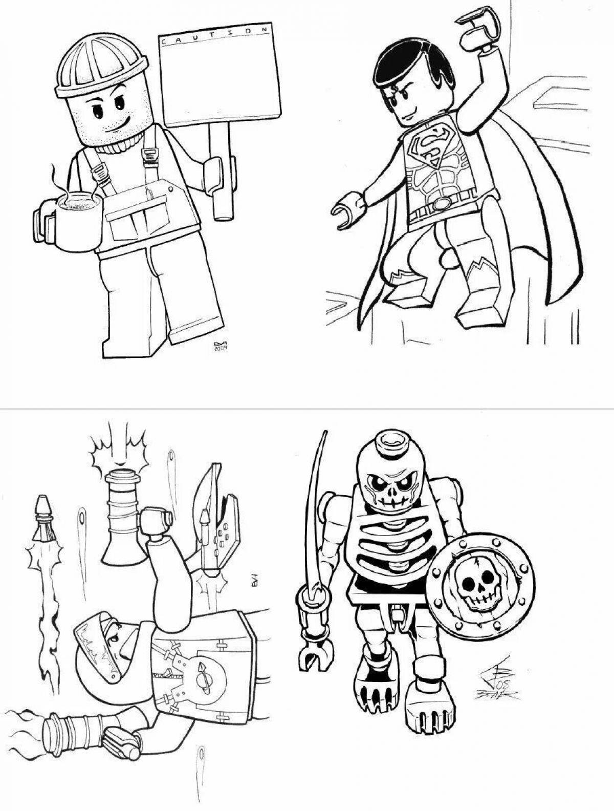 Adventurous superhero lego men