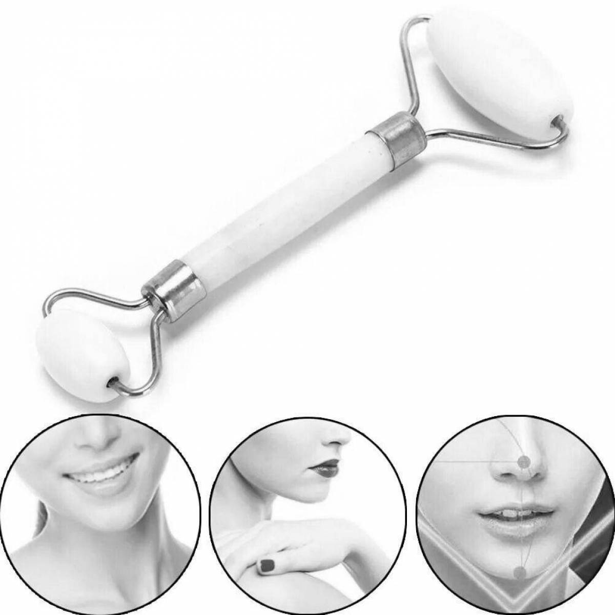 Photo Soothing face massager coloring page