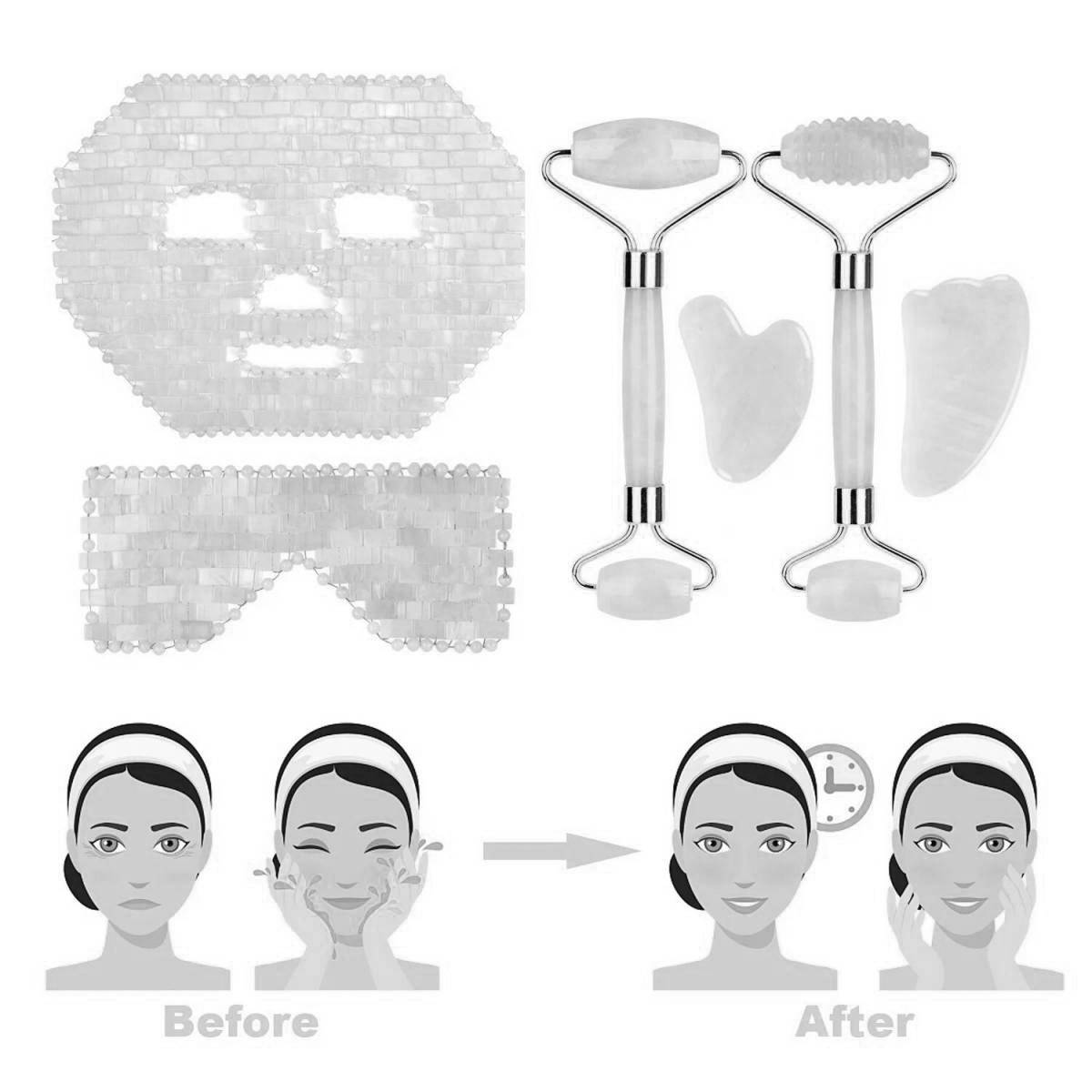 Coloring page invigorating face massager