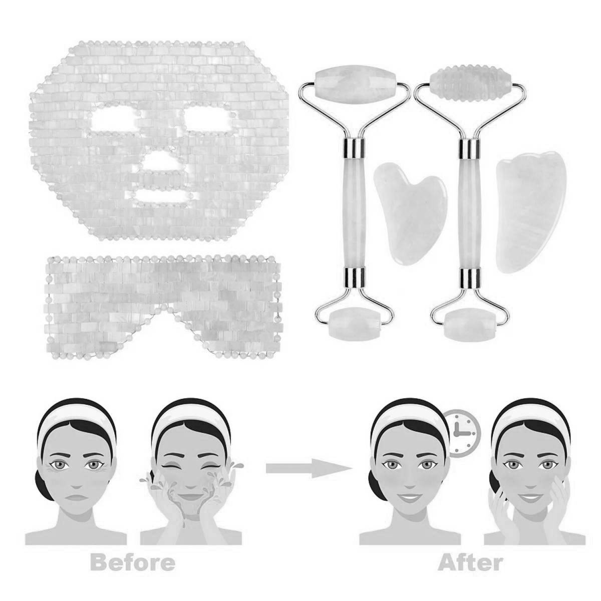Photo Coloring page invigorating face massager