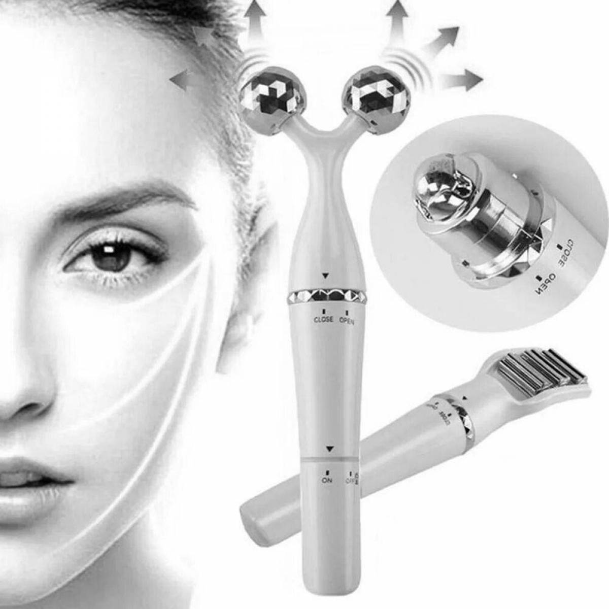 Photo Coloring page glamor face massager