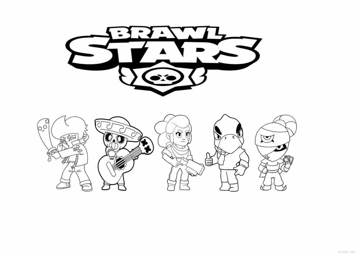 Coloring book funny stars bravo