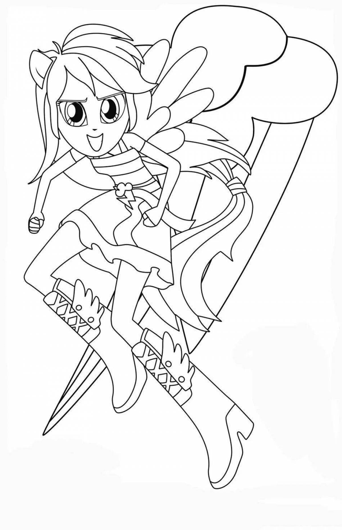 Coloring page nice equestria girls
