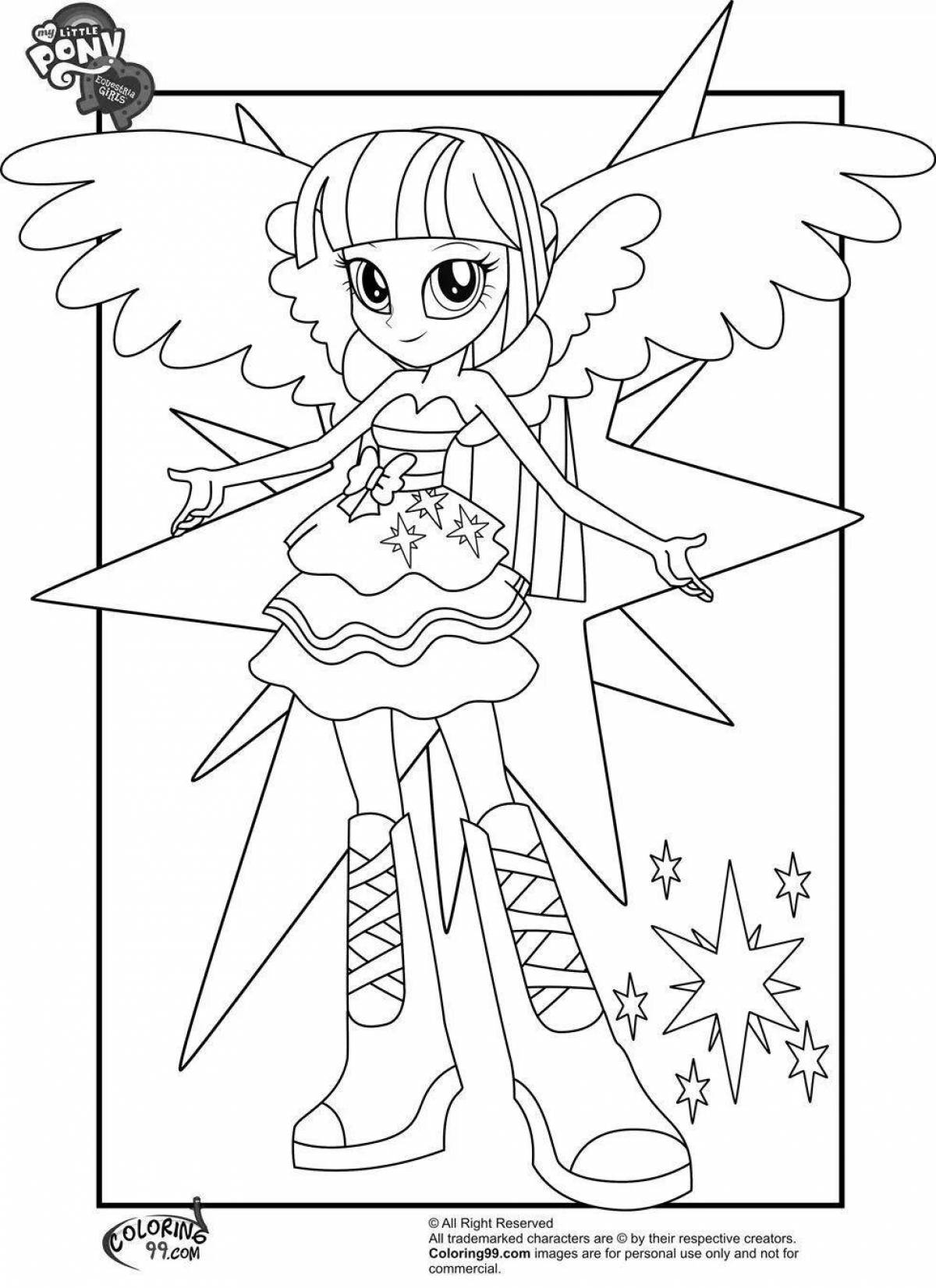 Coloring page holiday equestria girls