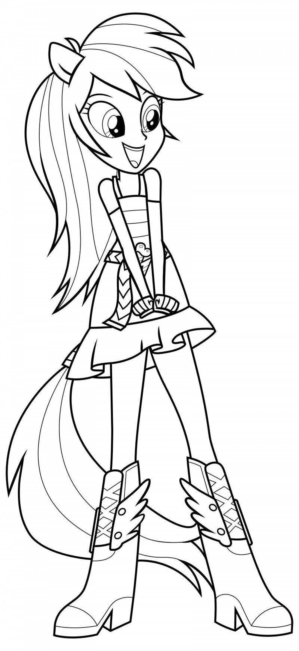 Coloring page cute equestria girls