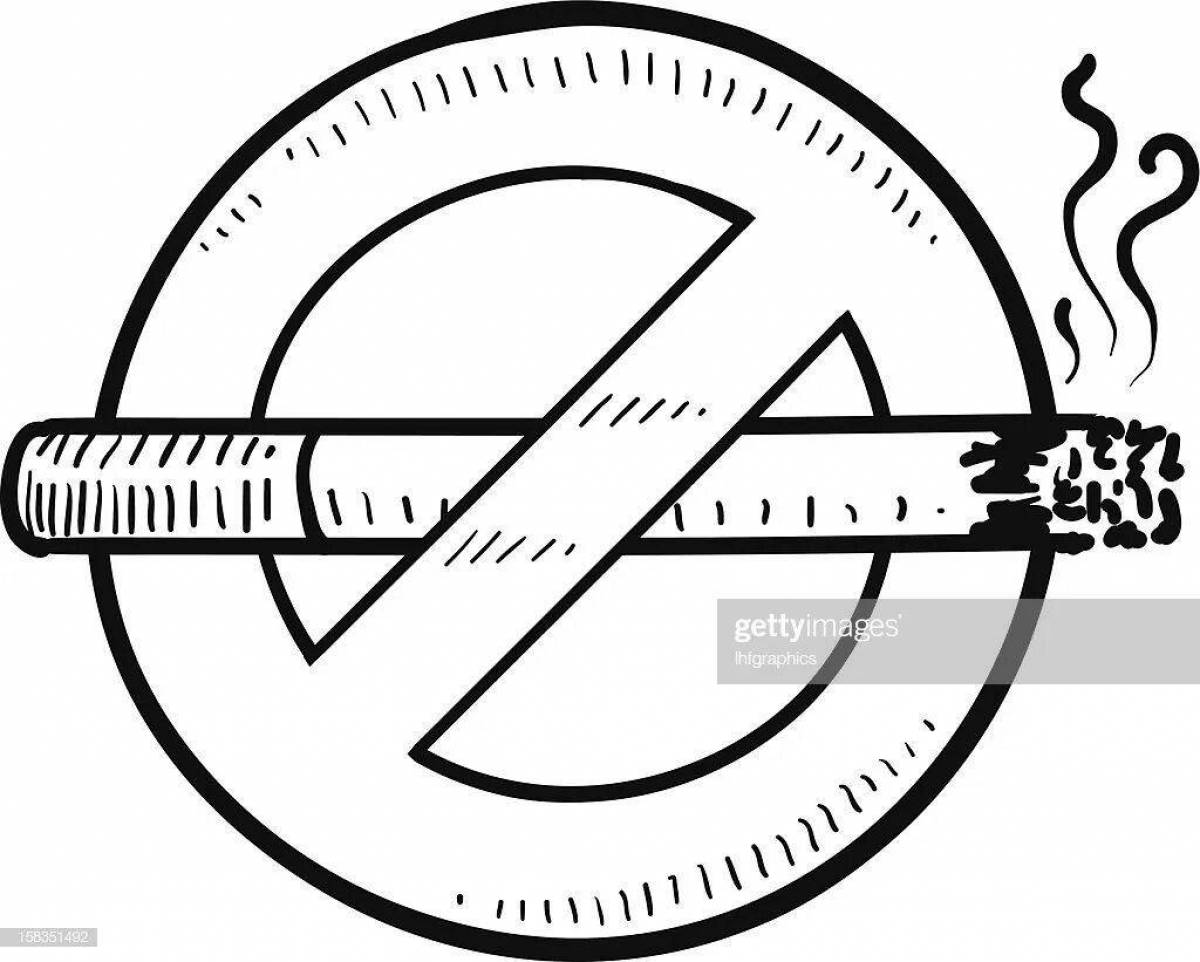 Color-luminous no bad habits coloring page