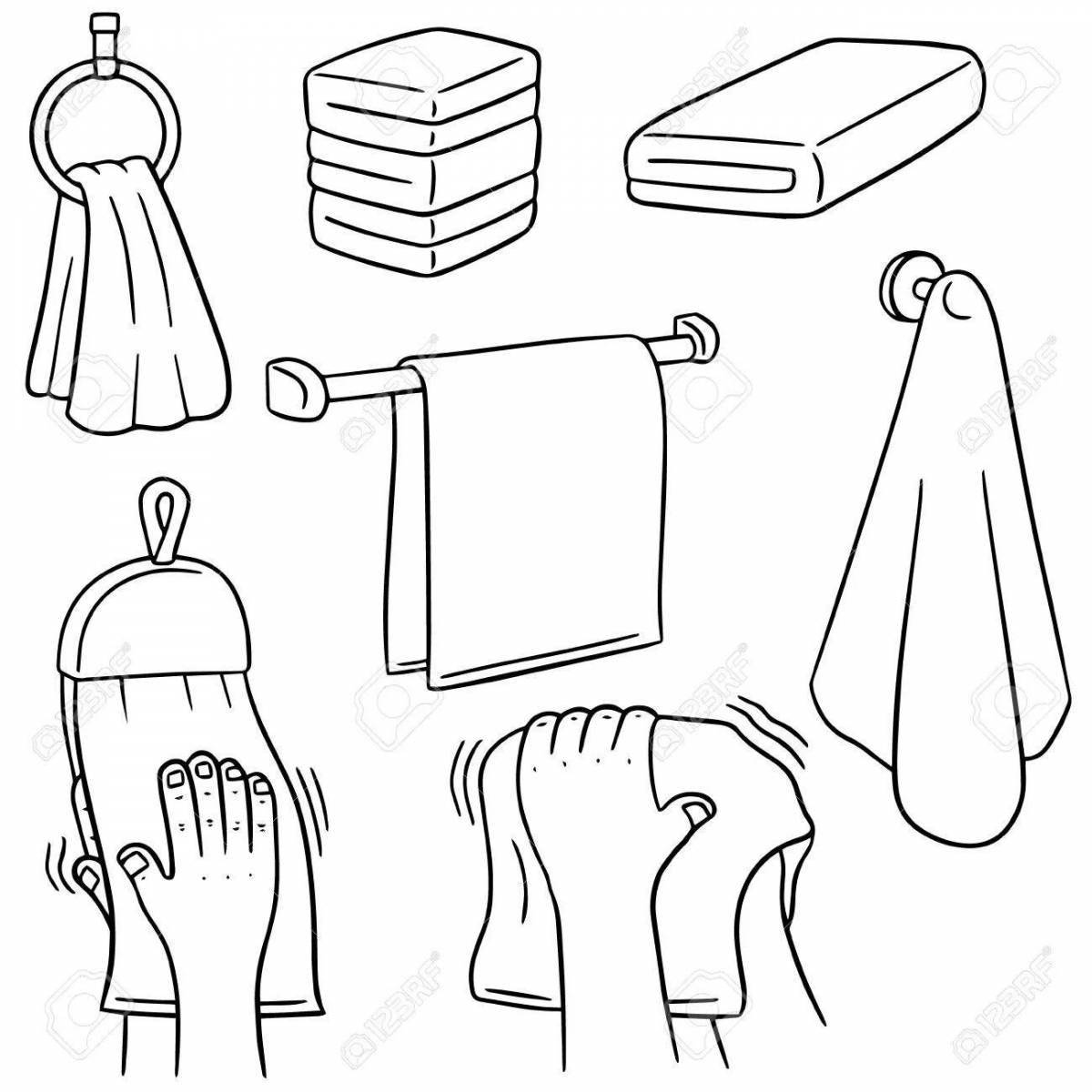 Fun coloring of towels for children