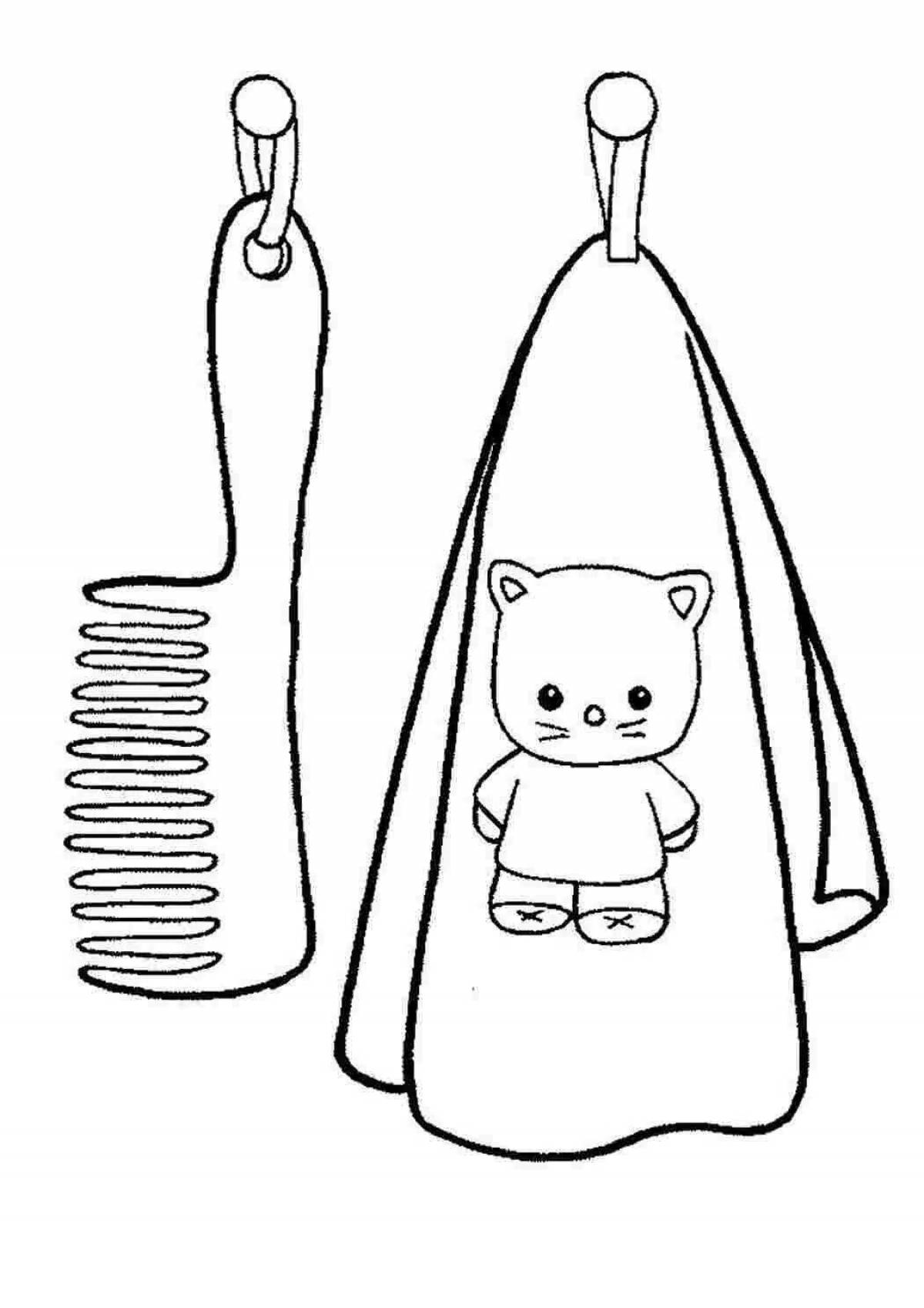 Fun coloring of towels for children