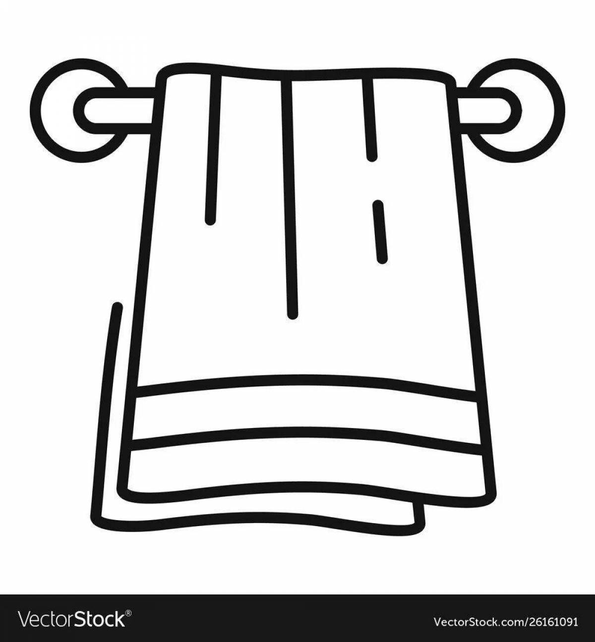 Innovative towel coloring page for kids