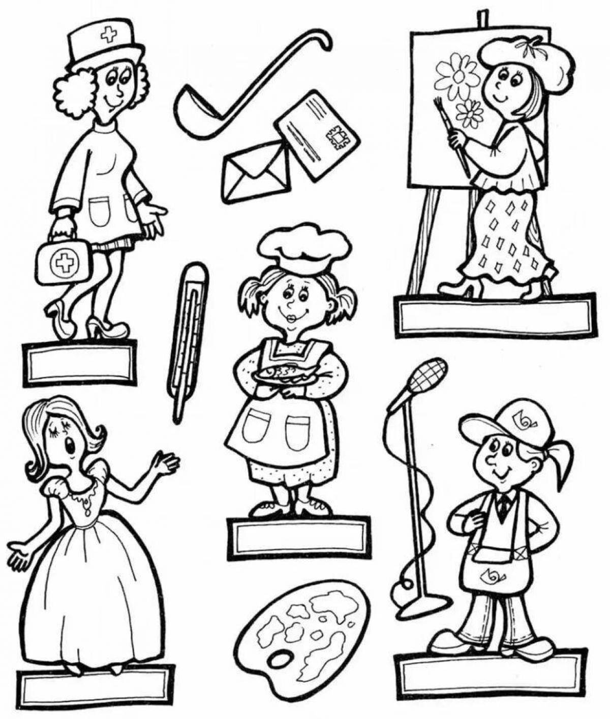 Fairy 1st grade profession coloring pages