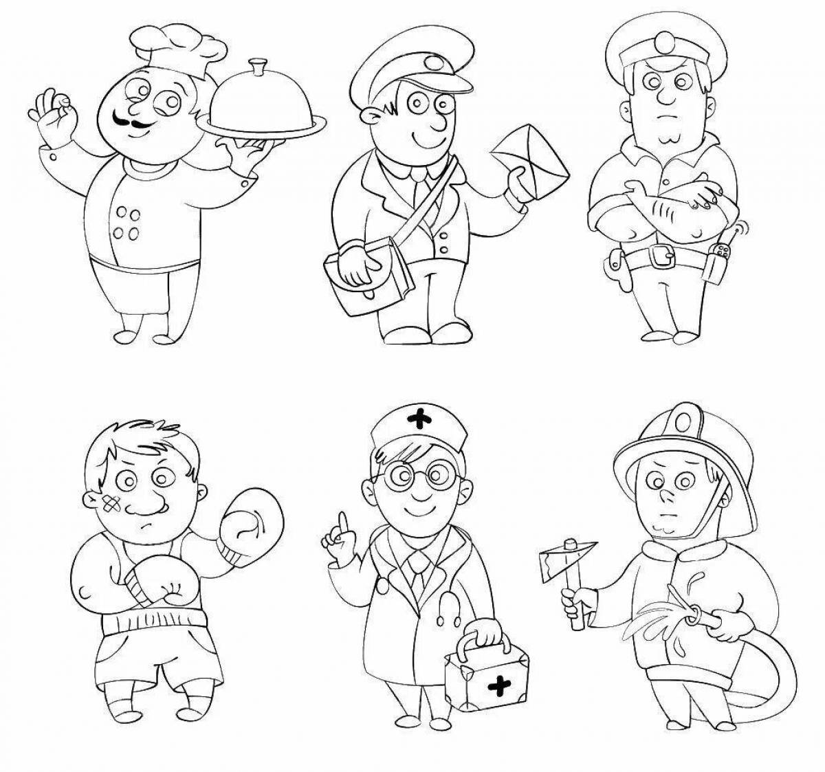 Fine class 1 profession coloring pages