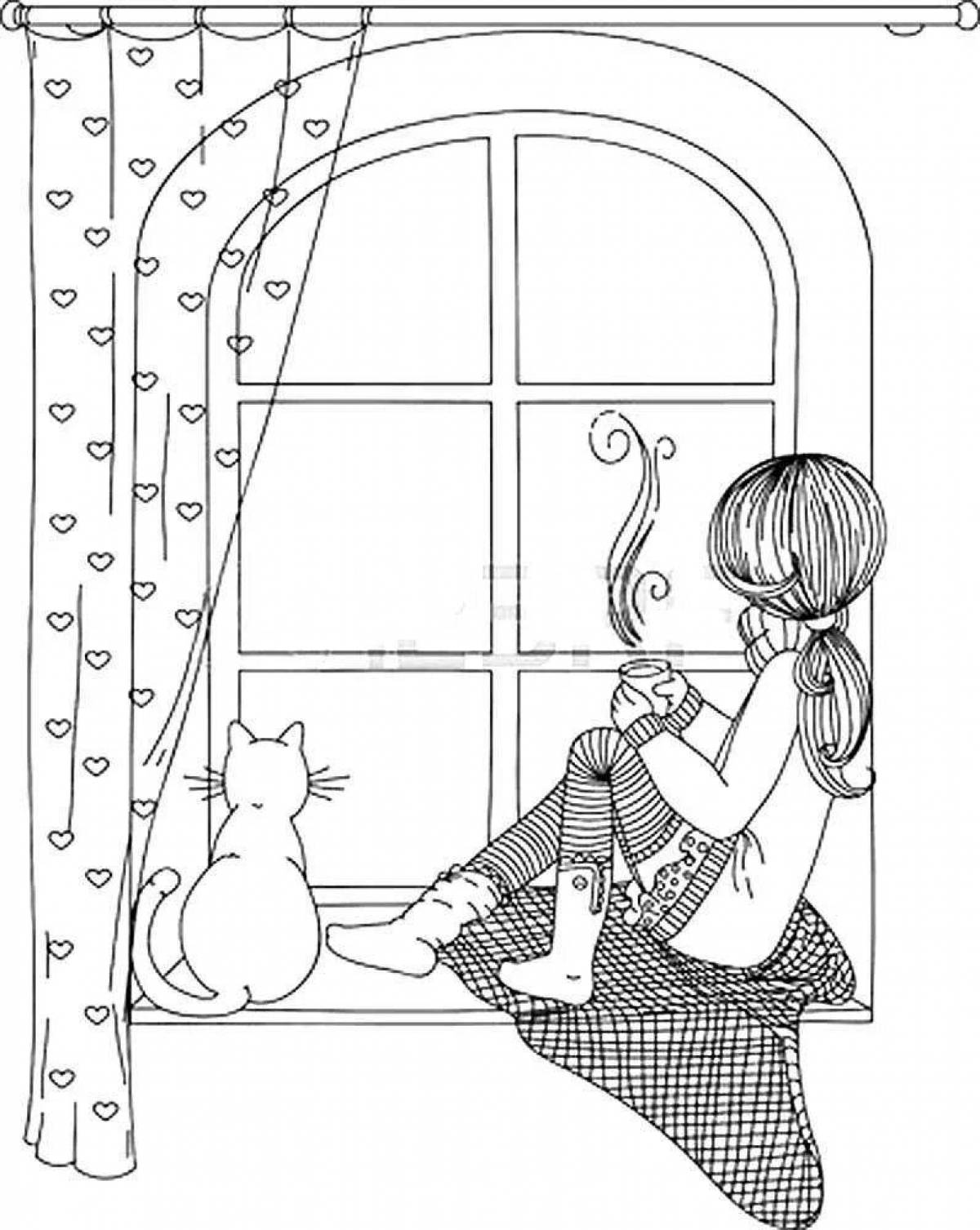 Photo Color splash window coloring for kids