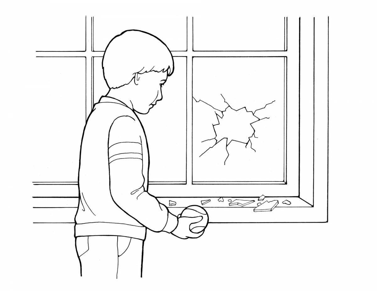 Colorful window wonder coloring book for kids