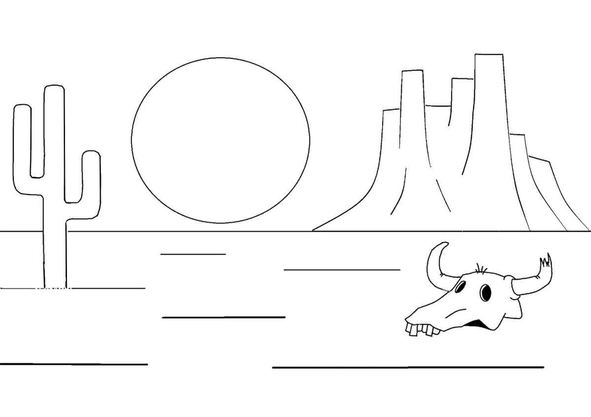 Photo Colouring magical desert for kids