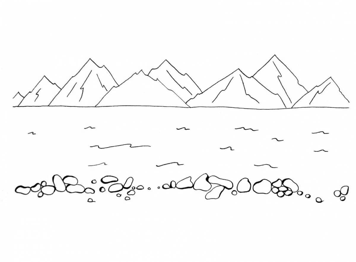 Photo Glitter desert coloring book for kids