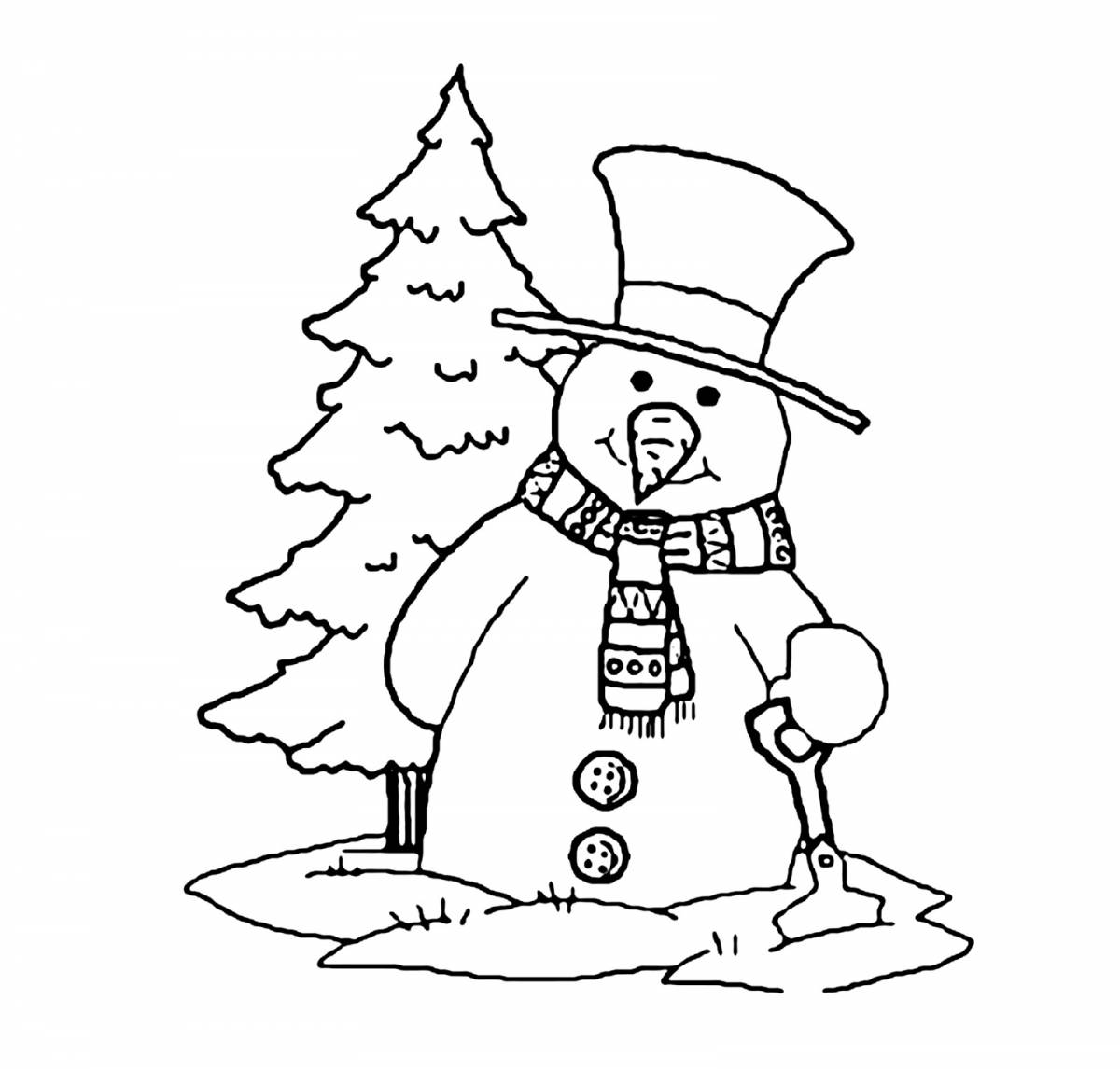 Live coloring snowman