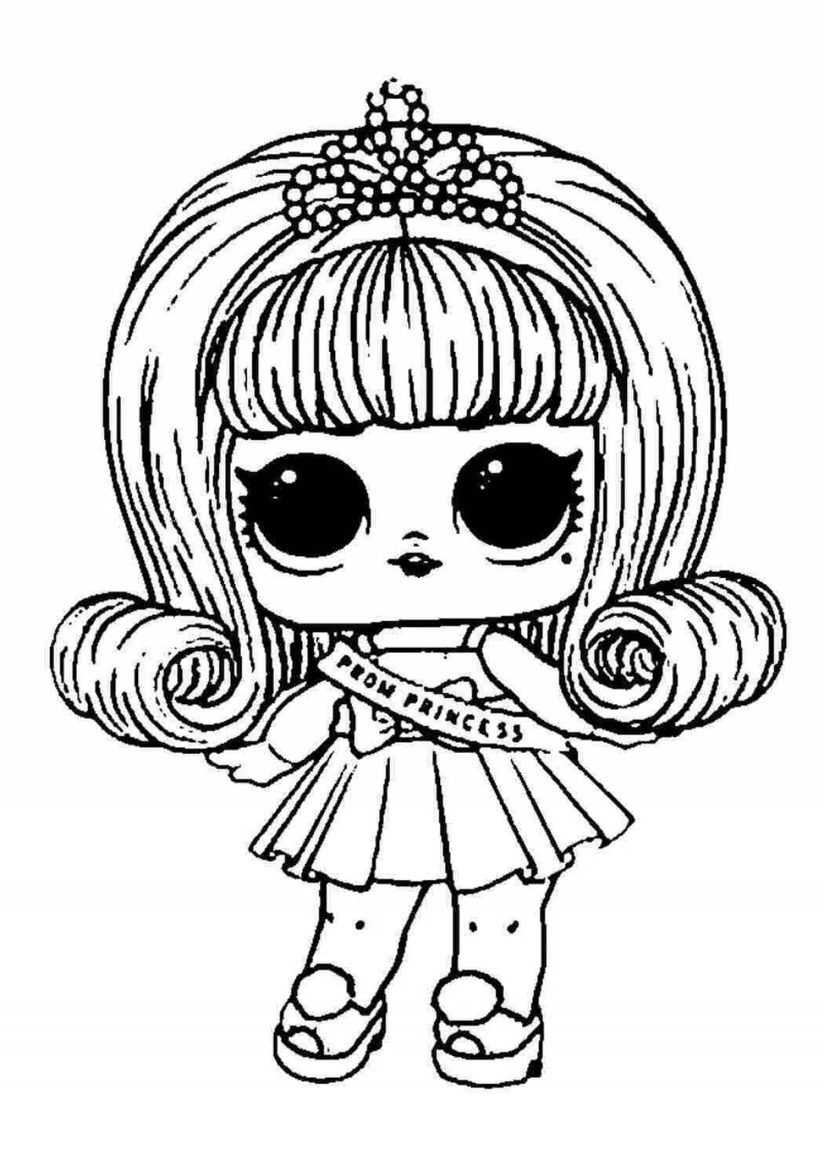 Charming coloring doll lol princess