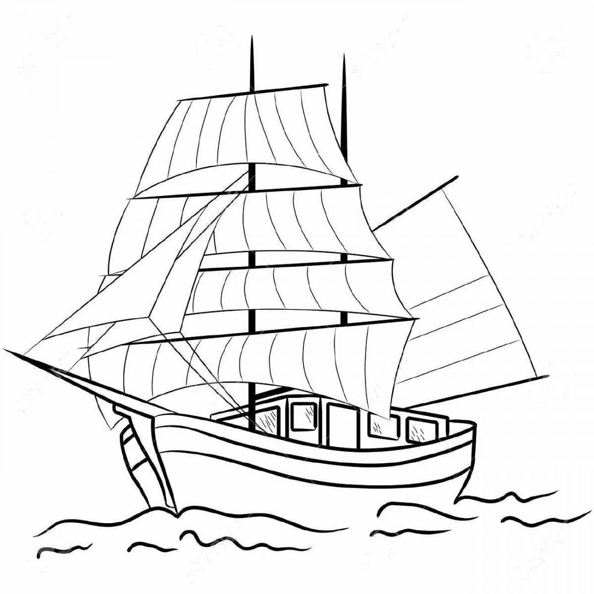 Ship with sails #5