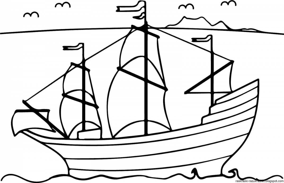 Ship with sails #10