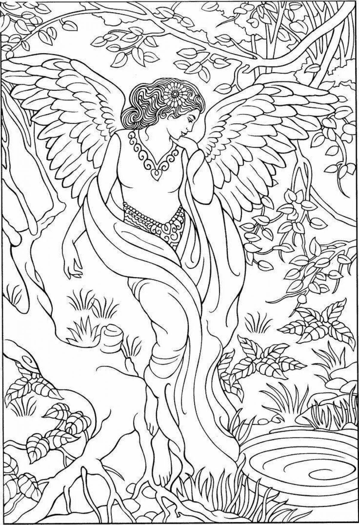 Ангельская раскраска ангел по номерам