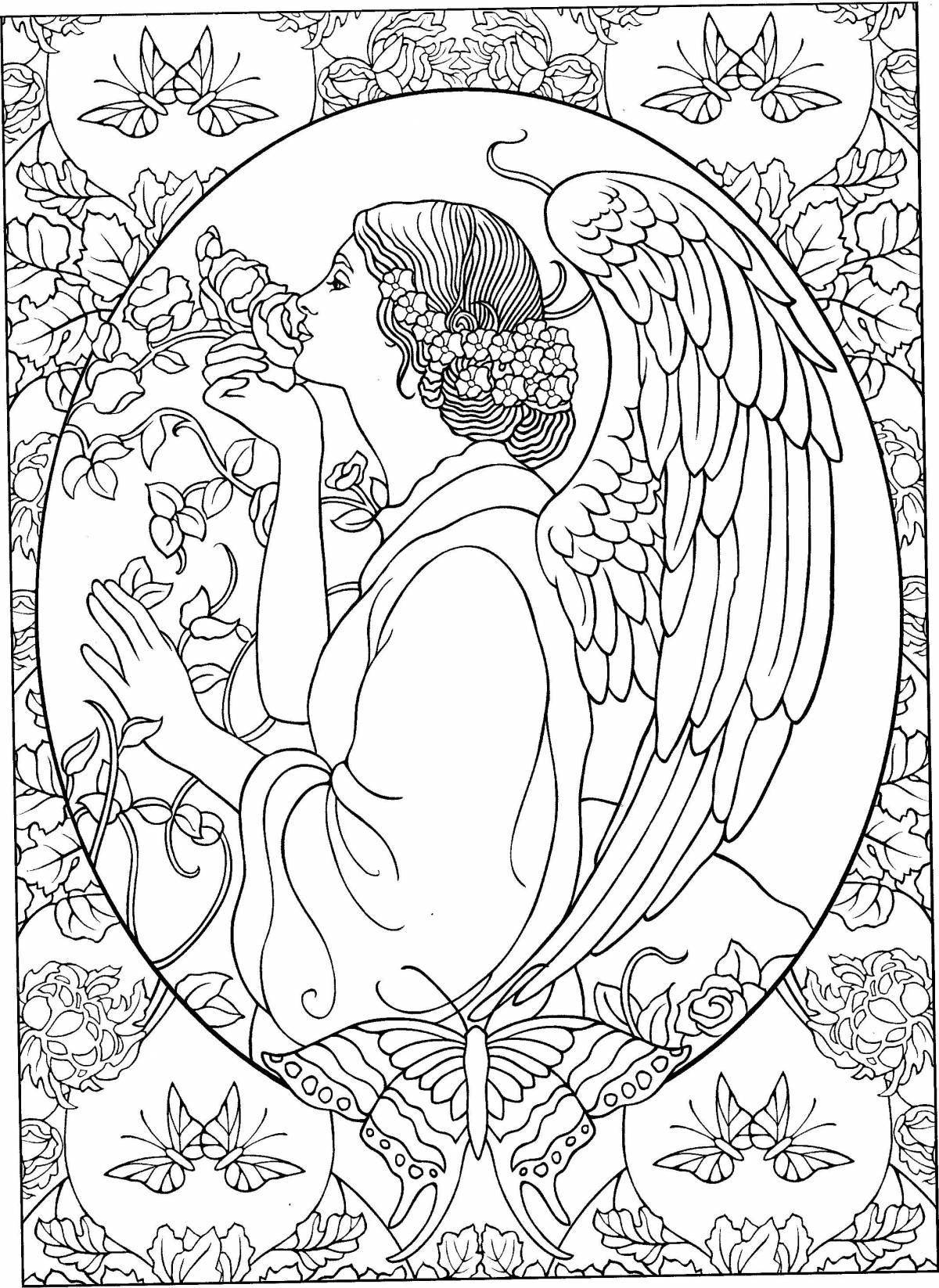Divine coloring angel by numbers