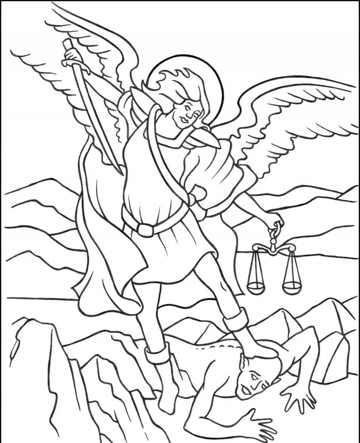 Glowing angel coloring by numbers
