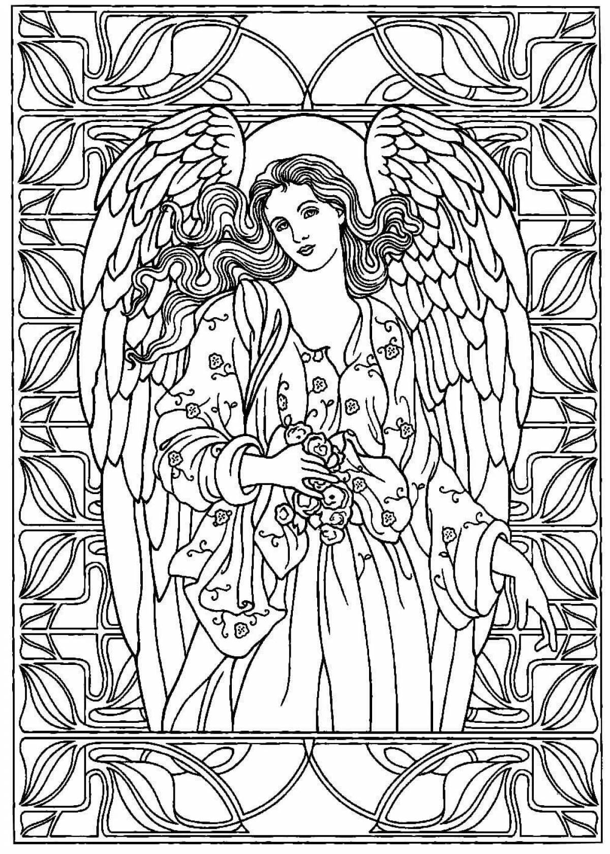 Extraordinary angel coloring by numbers