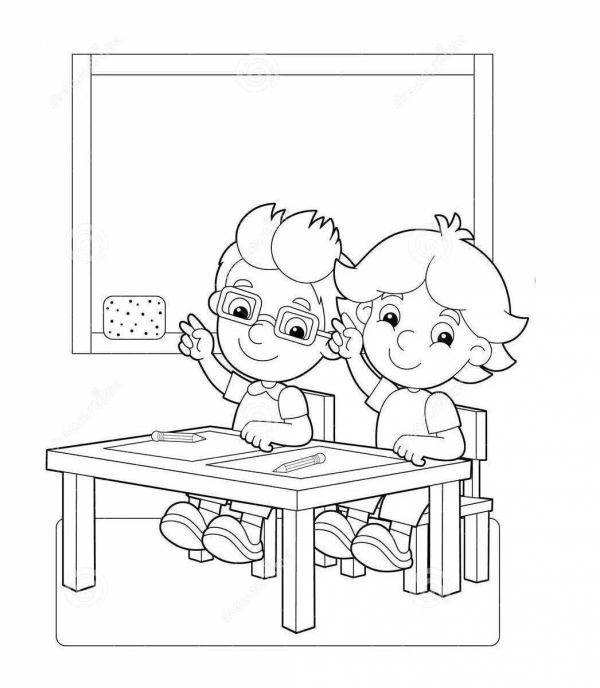 Colorful wisdom coloring page when learning is fun