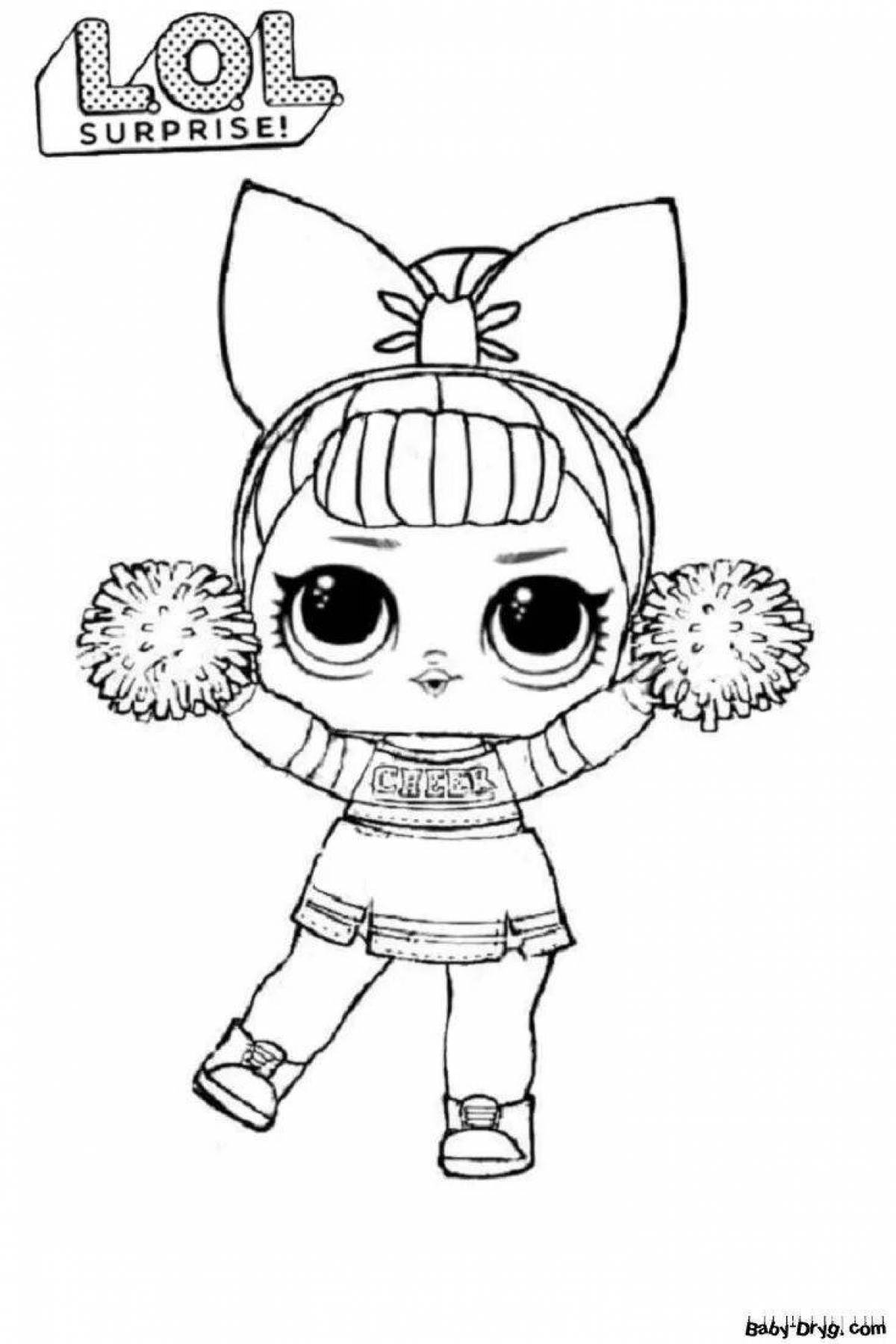 Dazzling coloring lol winter doll