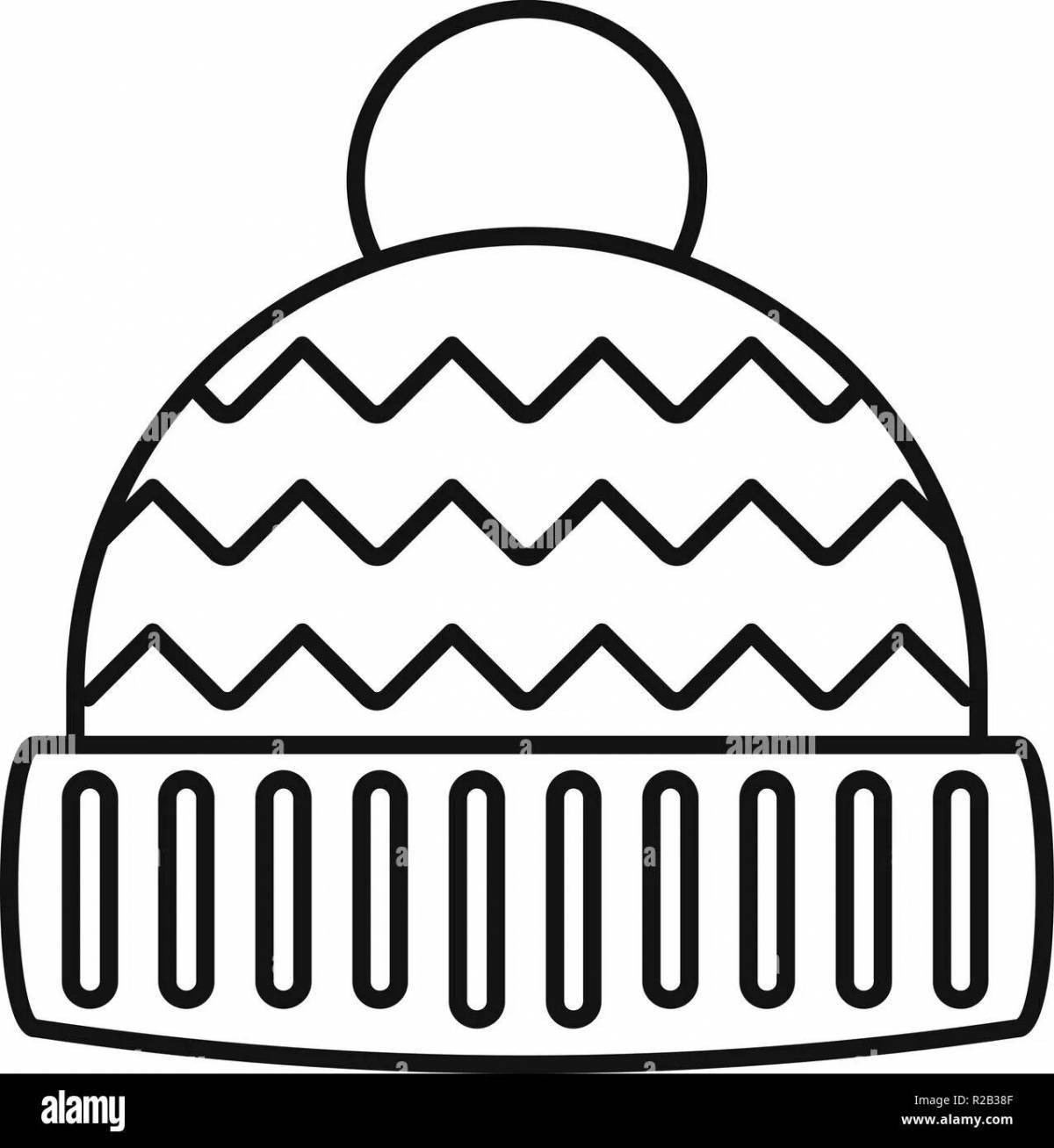 Pretty baby hat coloring page