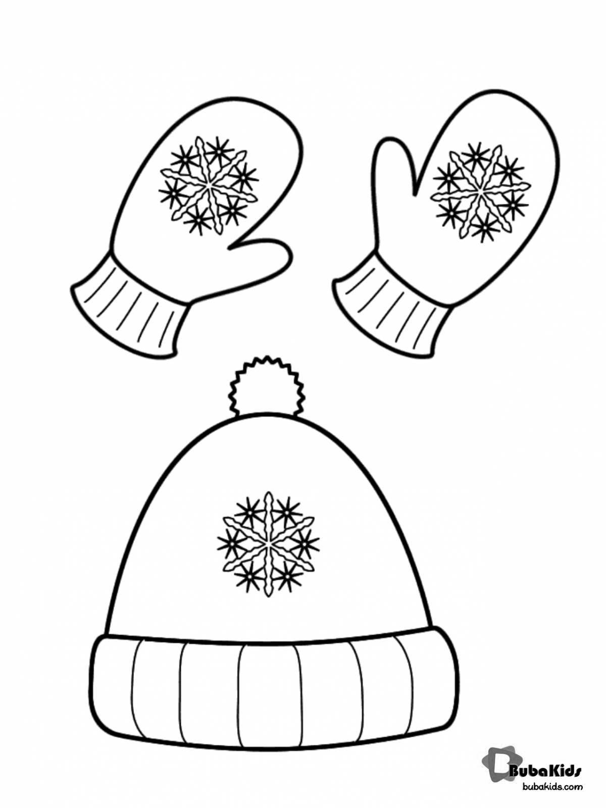 Coloring book sparkling baby hat