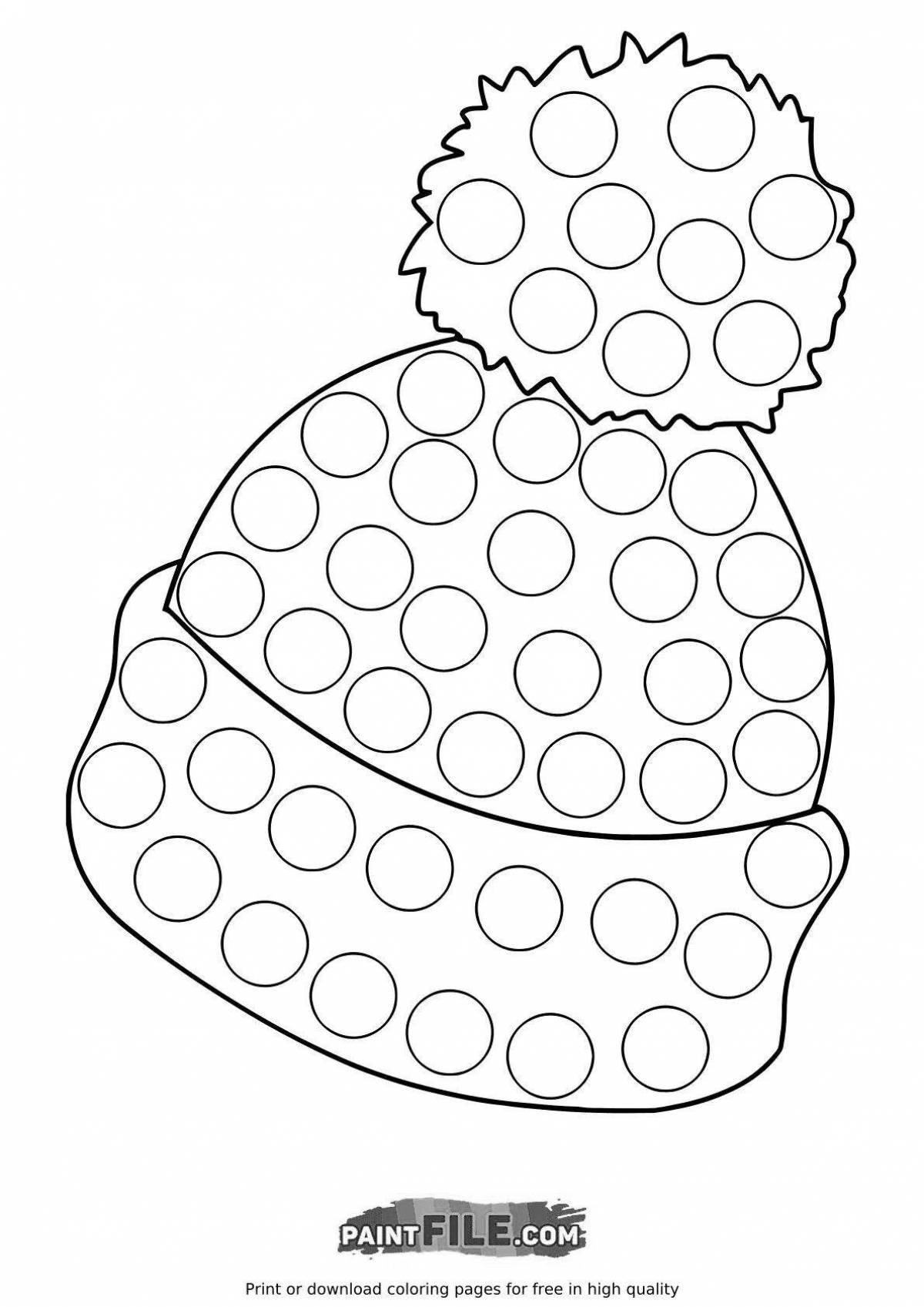 Coloring book shiny baby hat