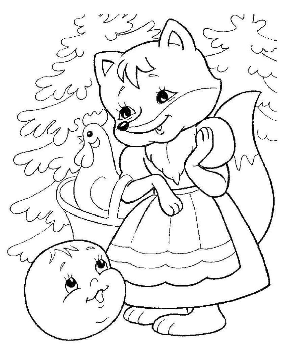 Cute bun and bear coloring book