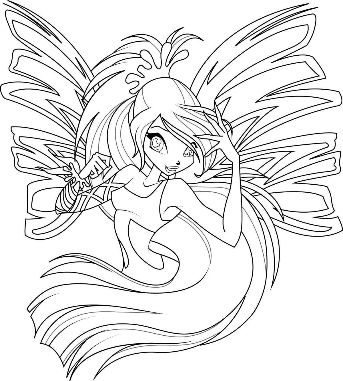 Charming winx bloom coloring book