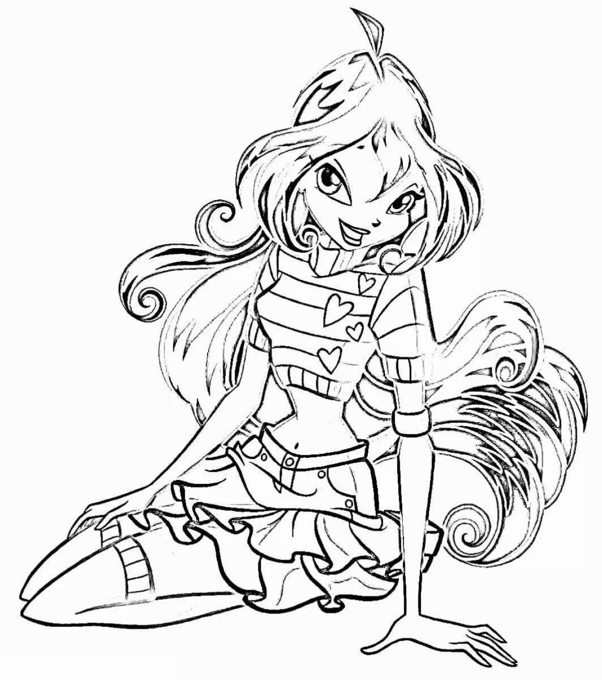 Winx bloom fairy coloring pages