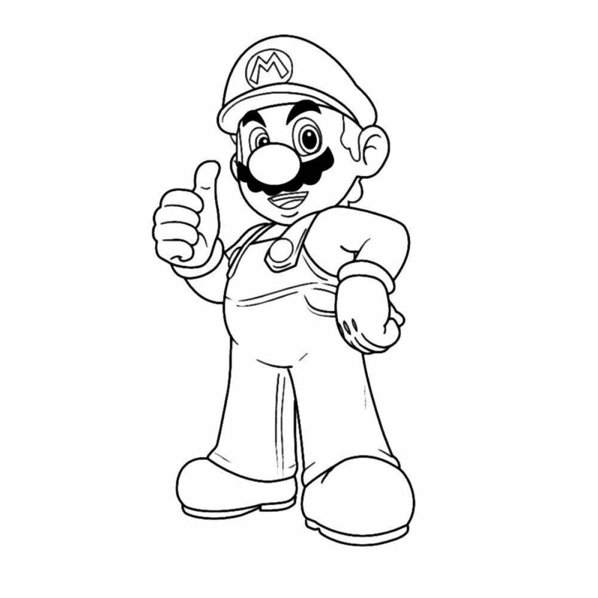 Mario and sonic coloring pages