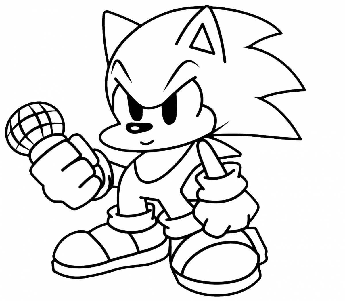 Amazing mario and sonic coloring page