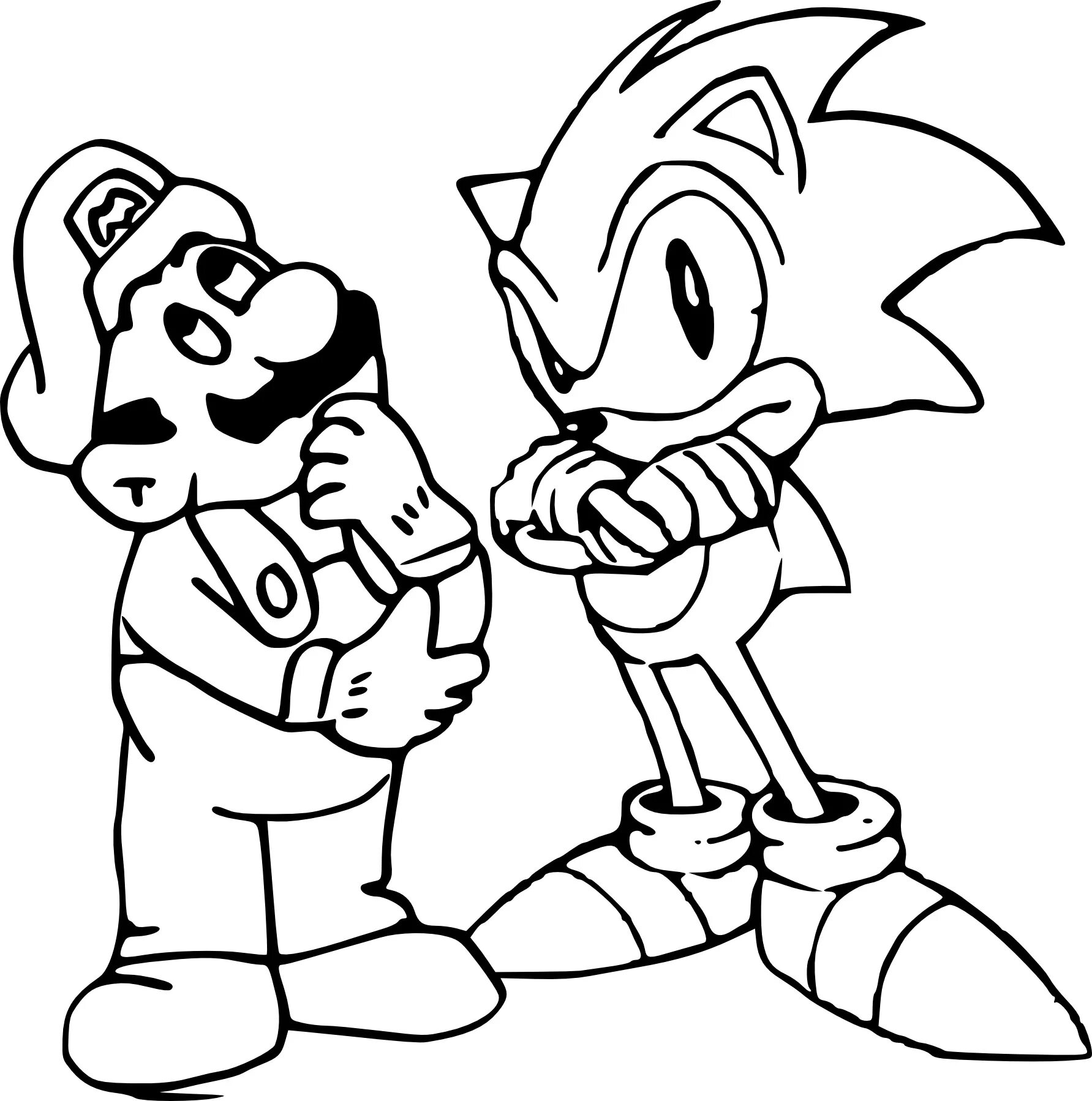 Creative mario and sonic coloring book