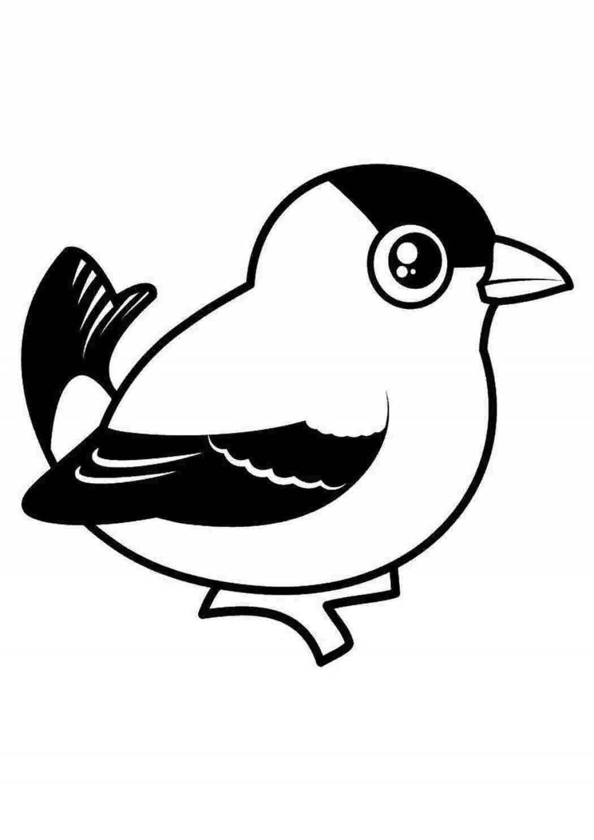 Blissful tit coloring page for kids